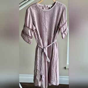 Aritzia Wilfred Purple Relax Pleated Summer Dress